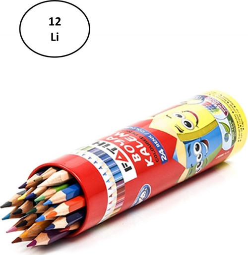 Kuruboya Tüplü 24 Renk Tam Boy 12'Li