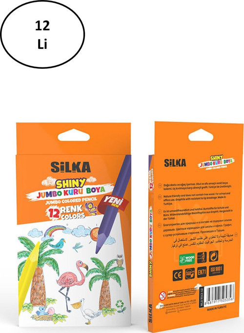 Jumbo Üçgen 12 Renk Kuruboya 12'Li