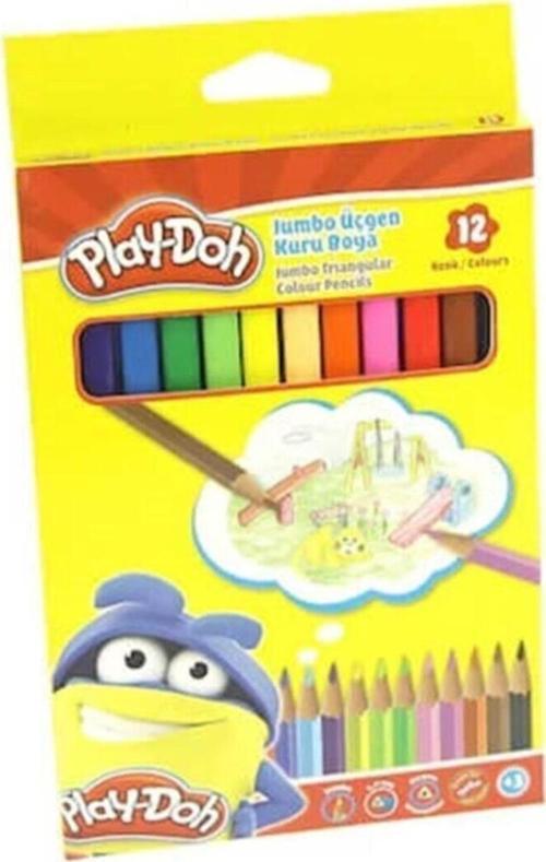 Cem Play Doh Kuruboye Jumbo Üçgen 12 Renk