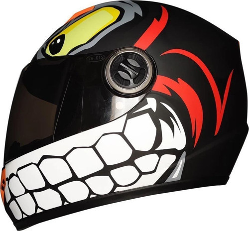 S-012 Siyah Vizör Full Face Motosiklet Kaskı