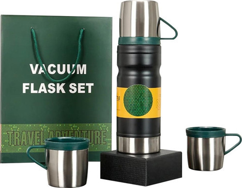 Paslanmaz Çelik 680 Ml Vakumlu Termos Seti