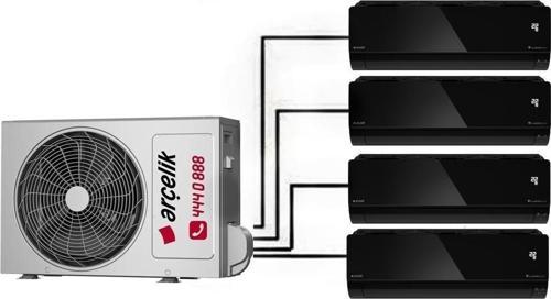 Mirror Multi Duvar Tipi 4+1 İnverter 9+9+9+12 24000Btu Klima