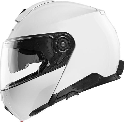 C5 Glossy White Çene Açılır Motosiklet Kaskı
