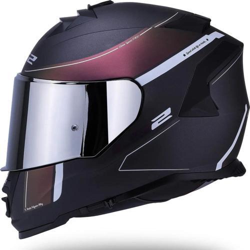 Storm 2 Velvet Full Face Motosiklet Kaskı Siyah Vizörlü