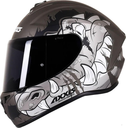 Draken Trooper Matt Gray Full Face Motosiklet Kaskı