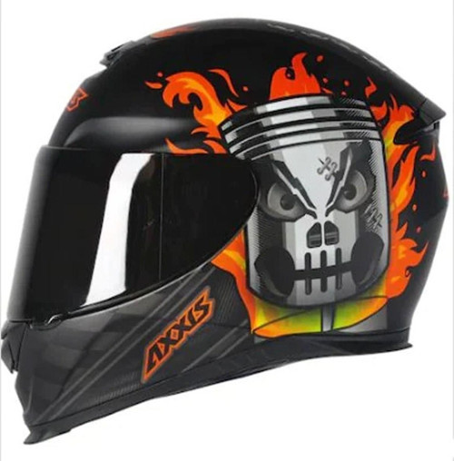 Eagle Sv Piston Matt Black Orange Full Face Motosiklet Kaskı