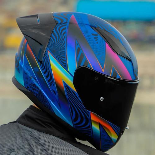 Rapid 2 Optik Race Full Face Motosiklet Kaskı Yarış Spoiler +  Şeffaf + Siyah Vizörlü