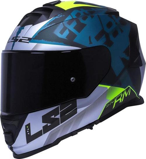 Storm 2 Sprinter Full Face Motosiklet Kaskı Siyah Vizörlü