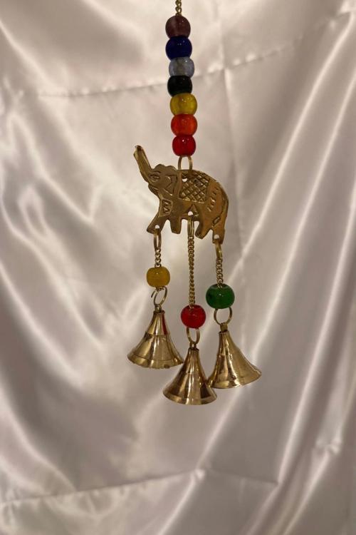 Rüzgar çanı deprem zili çanı kapı zili Pirinç Fil Küçük Boy