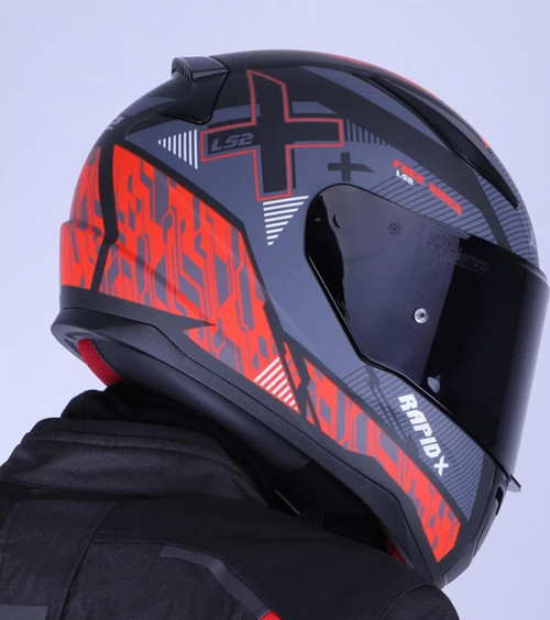 Rapid Xtreet Full Face Motosiklet Kaskı - Siyah Vizörlü