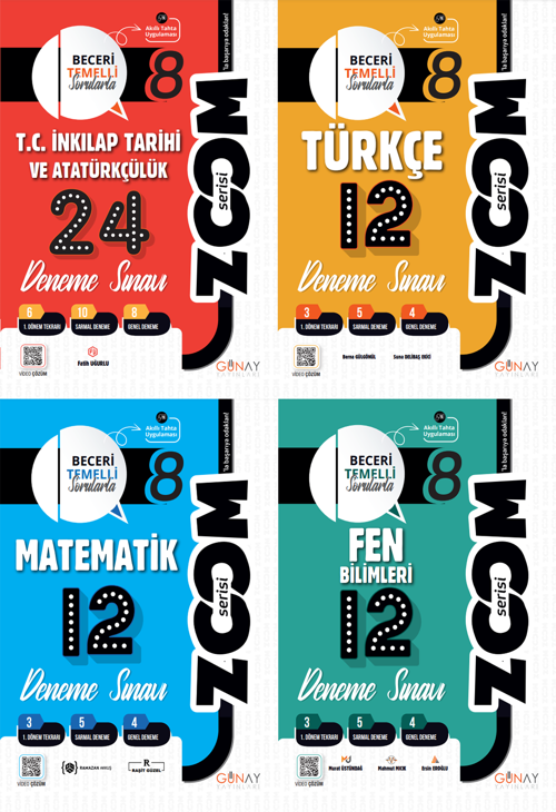 8. Sınıf Branş Denemeler Set (1. ve 2. Dönem)