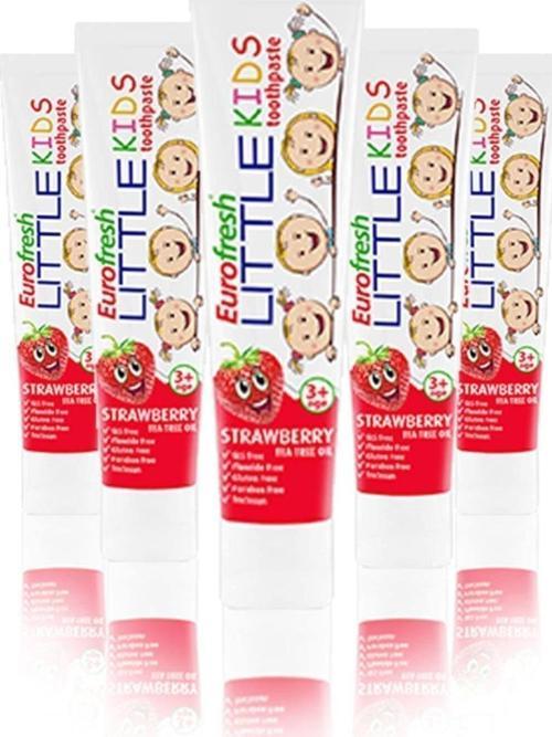 Eurofresh Little Kids 3 Yaş Üzeri Çilek Aromalı Diş Macunu 50Gr X 5 Adet