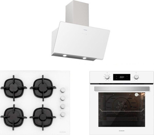 Beyaz Cam Ankastre Set (3457 Soho 60+Cs5343W01+Bo6504W01)