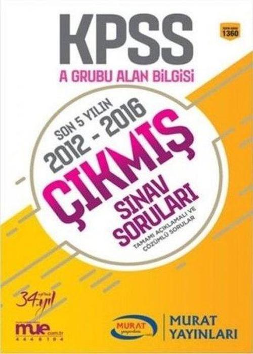 KPSS-A Çıkmış Sınav Soruları Alan Bilgisi 1360