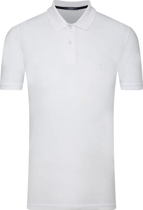 Erkek Beyaz Slim Fit Polo Yaka T-Shirt