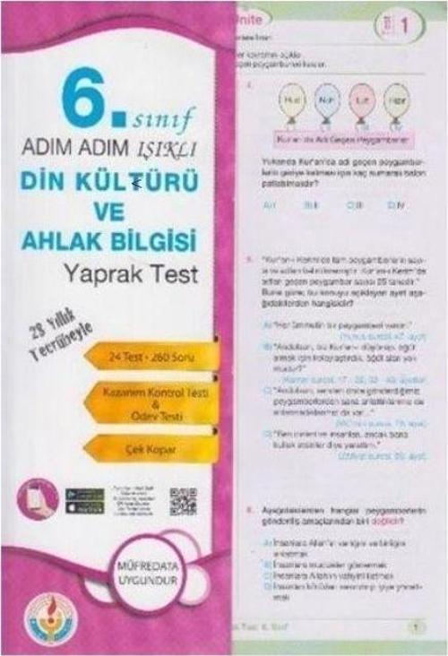6. Sınıf Din Kültürü ve Ahlak Bilgisi Yaprak Test Bilal Işıklı Yayınları