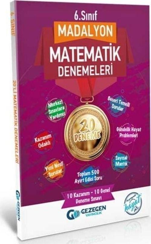 6. Sınıf Madalyon 20li Matematik Denemeleri Gezegen Yayınları