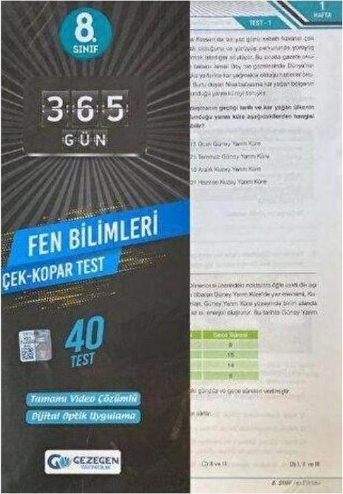 Gezegen Yayıncılık 7.Sınıf 365 Gün Matematik Yaprak Test