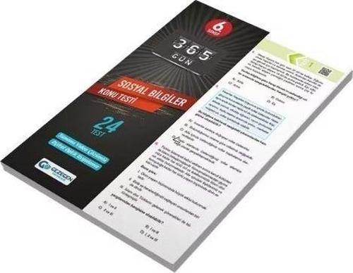 Gezegen Yayınları 6.Sınıf Yeni Sosyal Bilgiler Çek Kopar Yaprak Test
