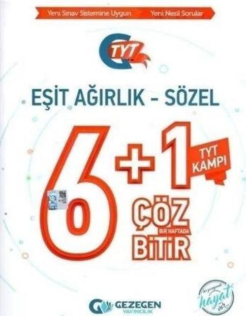 YKS TYT Eşit Ağırlık Sözel 6+1 Çöz Bitir Gezegen Yayıncılık