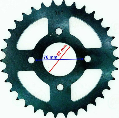 Arka Dişli 520 34t İç 52mm 4 Delikli Atv Kymco 150