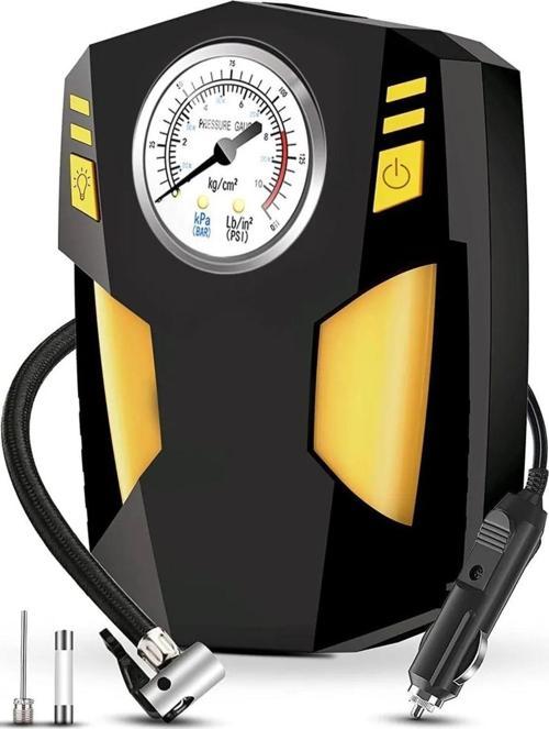 Oto Lastik Şişirici Kompresör 12V Taşınabilir Araç Lastik Hava Şişirme Pompası Kompresörü