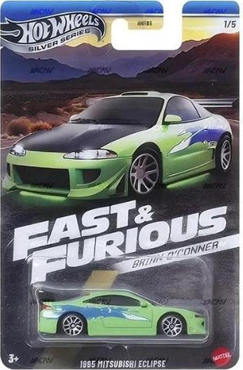 Brian O'Conner Seti 1/5 - Hot Wheels 1995 Mitsubishi Eclipse (1/64) Fast & Furious