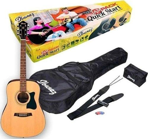 V50NJP-NT V Serisi JAM Paket Natural Akustik Gitar Seti (Akort Cihazı & Gigbag ve Aksesuarlar Dahil)