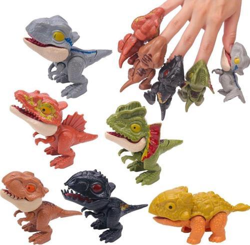 3'lü Oyuncak Dinazor Seti - Parmak Isıran Dinozor Seti
