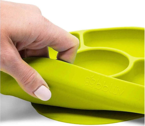 Yümi Silikon Tabak Ve Kaşık Seti Yeşil