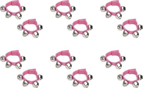BZ-402S 6'lı Bilek Zili Orff - Ritim Aleti Seti - Pembe