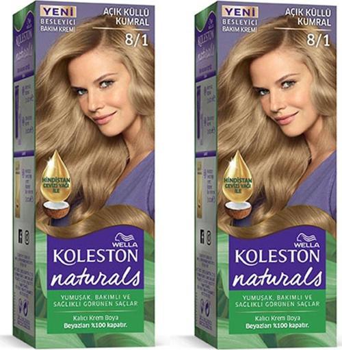 Naturals Saç Boyası Açık Küllü Kumral 8/1 2x Paket