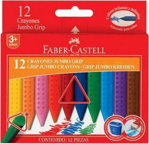 Faber Castell Grip Jumbo Wax Crayon Pastel Boya 12 R