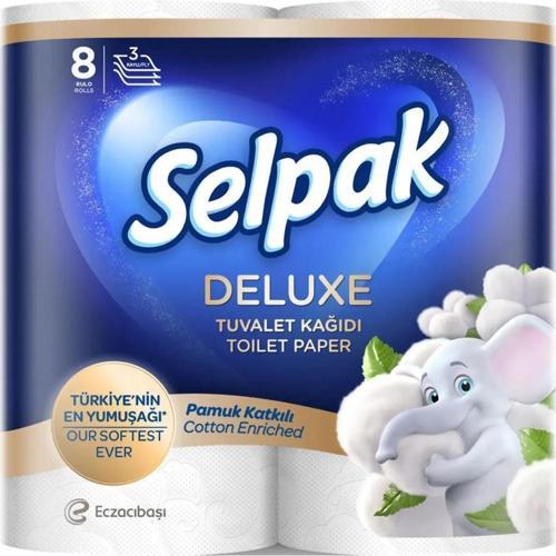 Deluxe Tuvalet Kağıdı 8'li Bambu Katkılı