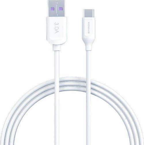 C110 3.0A 18W 1mt USB-A - Type-C Şarj & Data Kablosu - Beyaz