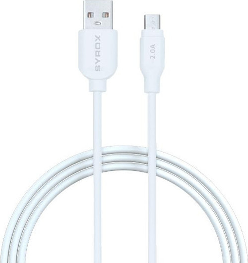 C67 2.0A 20cm USB-A - Micro USB Şarj & Data Kablosu - Beyaz