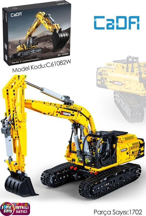 Cada Ekskavatör-C61082W (1702Parça) Profesyonel Oyuncak Yapım Seti