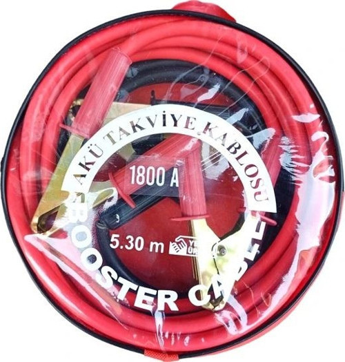 Akü Takviye Kablosu 1800 Amper Taşıma Çantalı Tır Ve Kamyonlar İçin 5.3 Mt