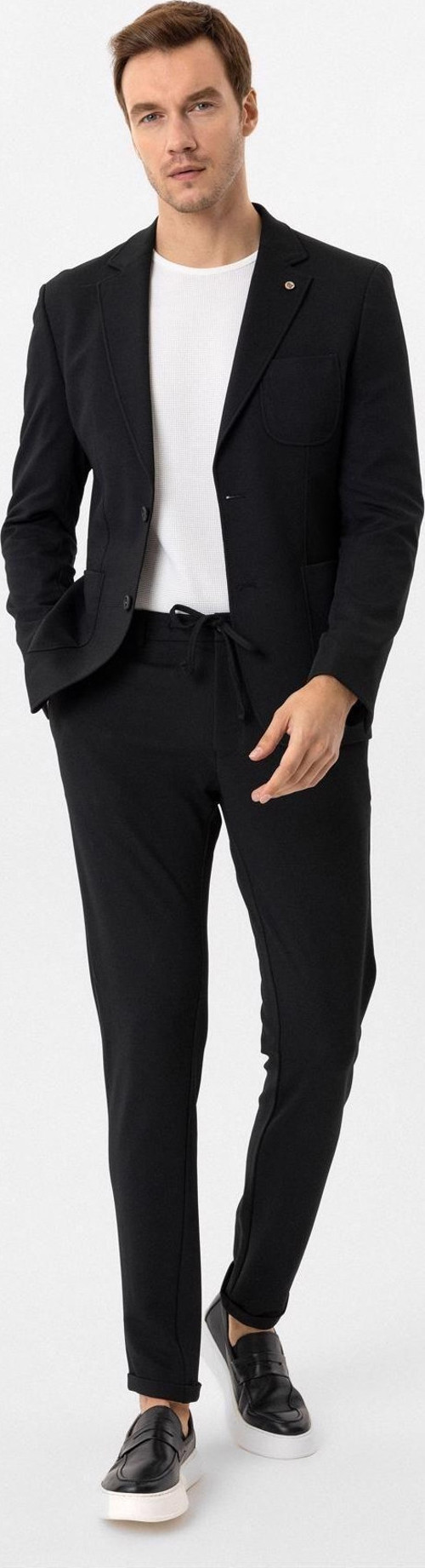 Slimfit Armürlü Takım Elbise