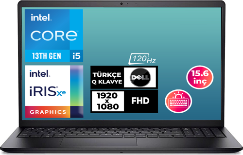 Vostro 3530 i5-1334U 16GB 512GB SSD 15.6" FHD W11P Taşınabilir Bilgisayar N3409PVNB3530U 009