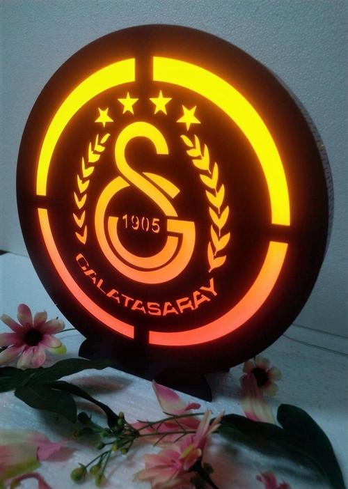 ,Cim Bom ,Galatasaray Ahşap Gece Lambası