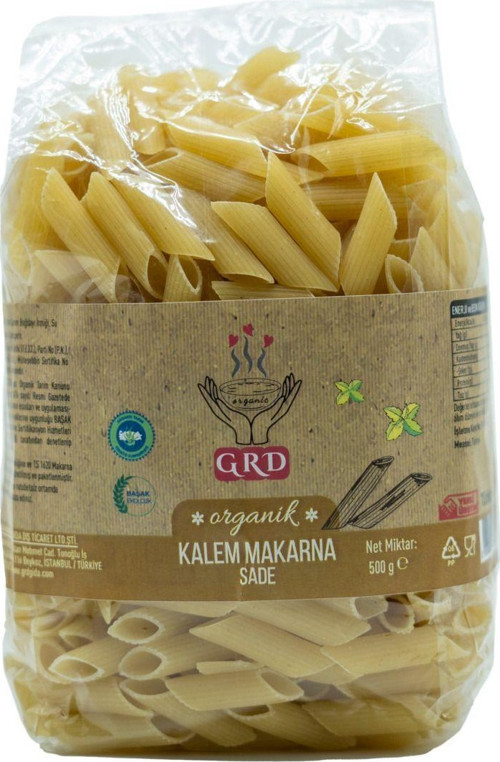 Organik Kalem Makarna Sade 500 Gr
