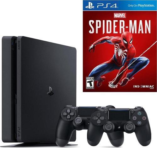 Playstation 4 Slim 500 GB + 2. PS4 Kol + PS4 Spider-Man