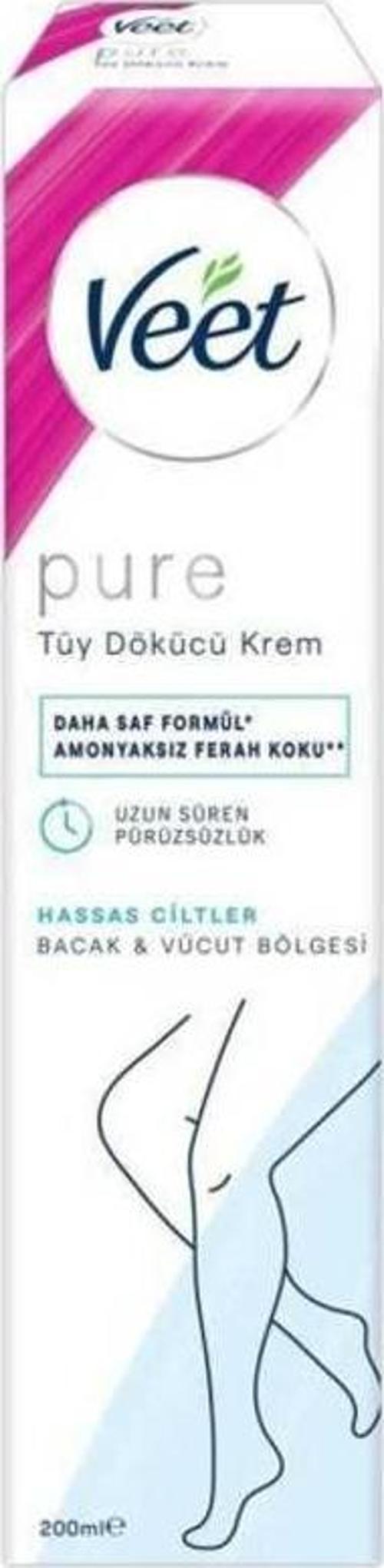 Pure Hassas Ciltler İçin Tüy Dökücü Krem 200ml