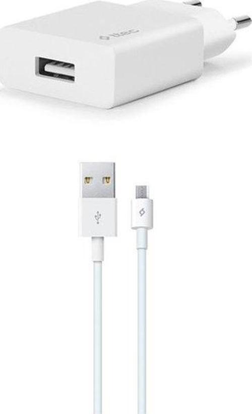 Beyaz Smartcharger Seyahat Şarj Aleti 2A ve Micro USB Kablo