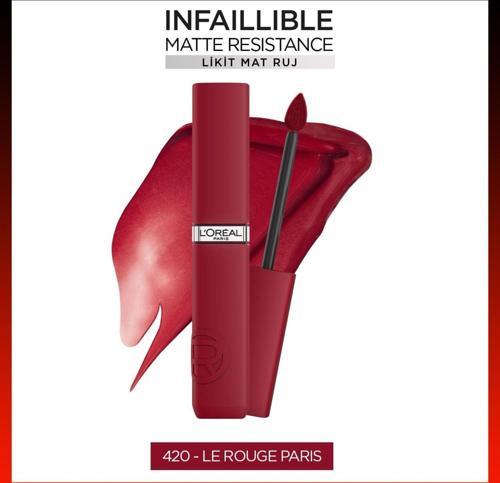 Infaillible Matte Resistance Likit Mat Ruj - 420 Le Rouge Paris