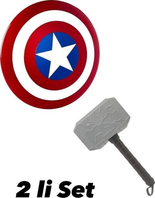 Avengerss Captain Amerika Kalkan Ve Thor Çekiç 2 Lİ MEGASET