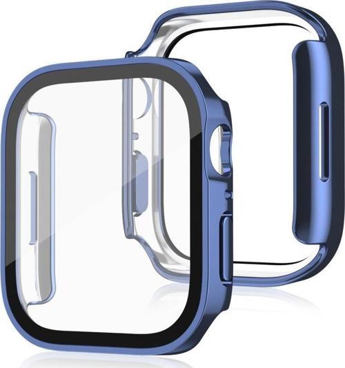 Apple Watch 6 7 8 9 40mm 41mm Uyumlu Rubber Kasa Ekran Koruyucu 360 Kılıf Kapak
