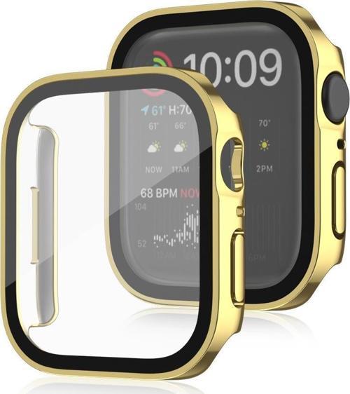 Apple Watch 6 7 8 9 40mm 41mm Uyumlu Rubber Kasa Ekran Koruyucu 360 Kılıf Kapak