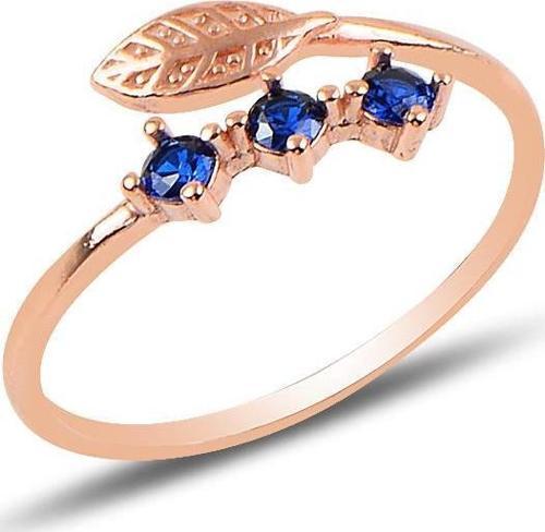 Gümüş ayarlamalı yaprak modeli yüzük 